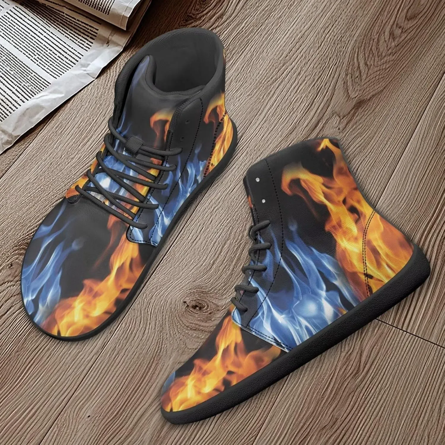 Unisex Womens Mens High Top Business Shoes Lace Up Running Athletic Sneakers Casual Walking Shoe
