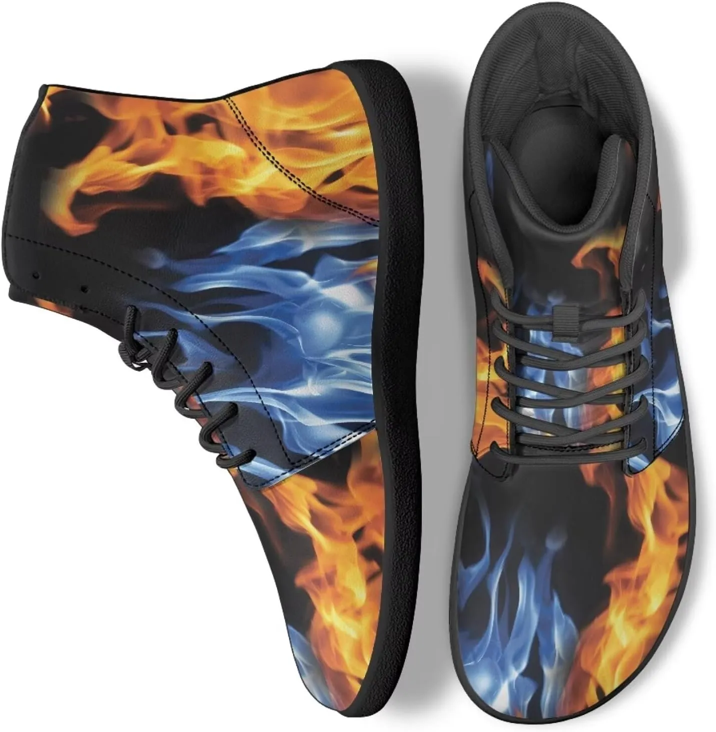 Unisex Womens Mens High Top Business Shoes Lace Up Running Athletic Sneakers Casual Walking Shoe