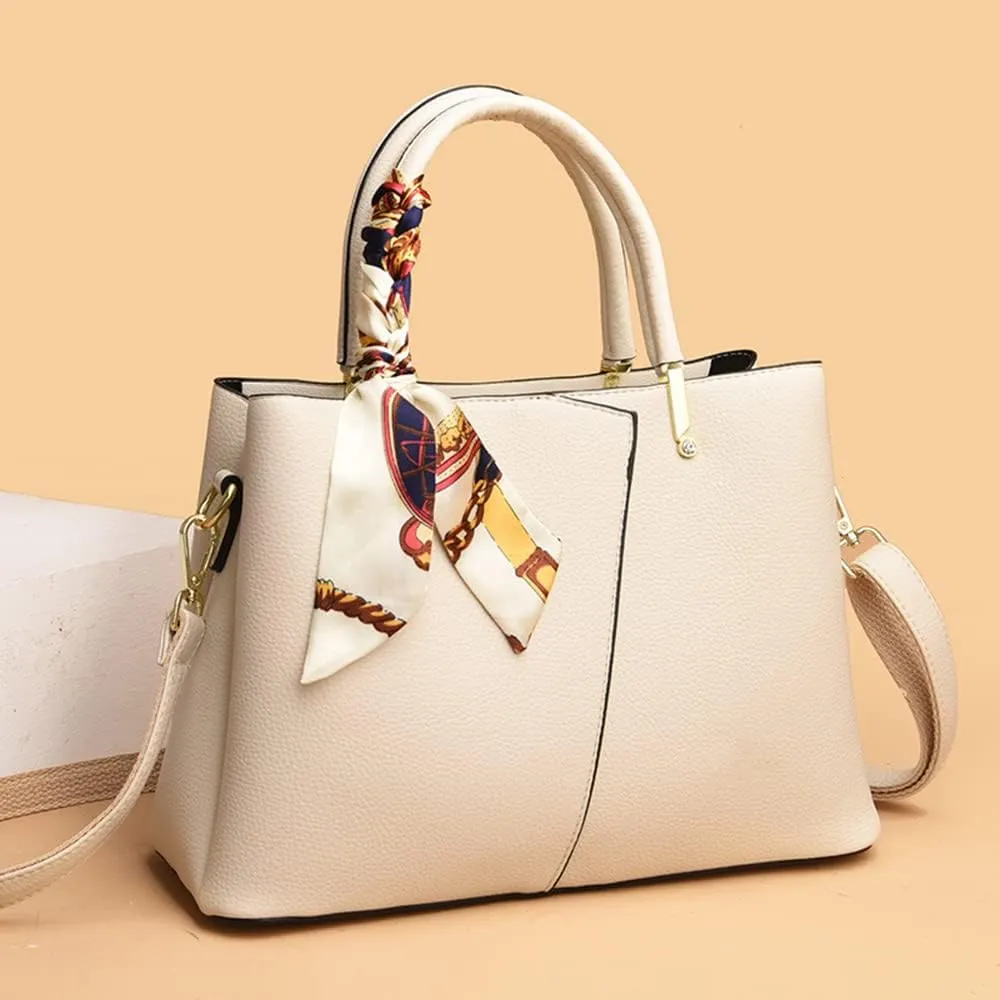 Vegan Leather Satchel Handbag for Women Top Handle Crossbody Bag Fashion Shoulder Bag Tote Large Ladies Purse