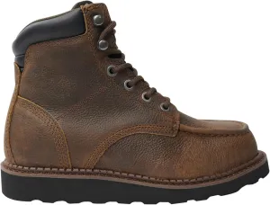 Vintage Leather Work Boots For Women - Lightweight - ASTM Steel Toe - Slip Resistant - Shock Absorption - 2 Different Insoles   All-season work boots