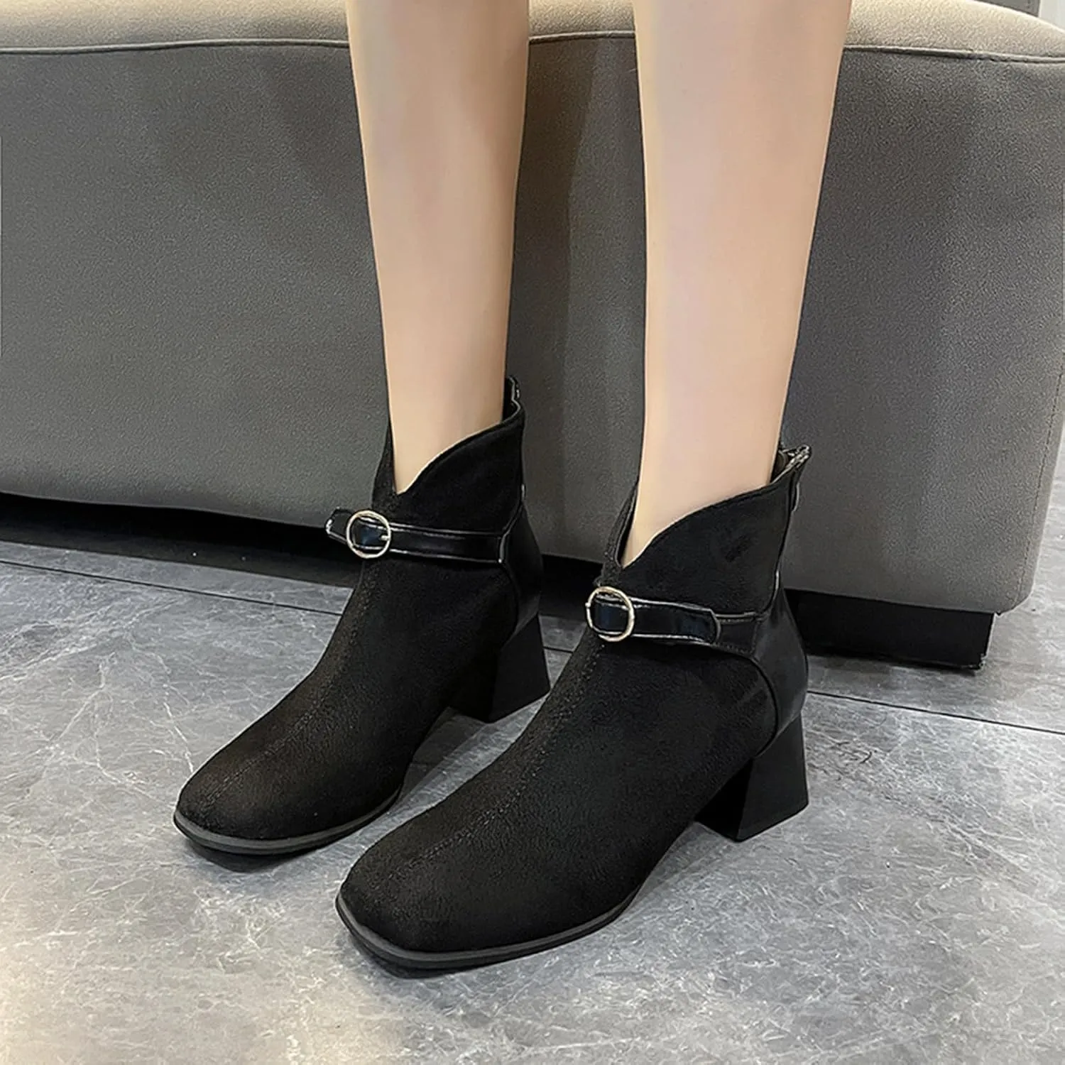 Wedge Ankle Boots Ankle Rubber Boots for Men Womans Cowboy Boots Boot for Women Womens Winter Booties and Ankle Boots White Ankle Cowboy Boots for Women Wide