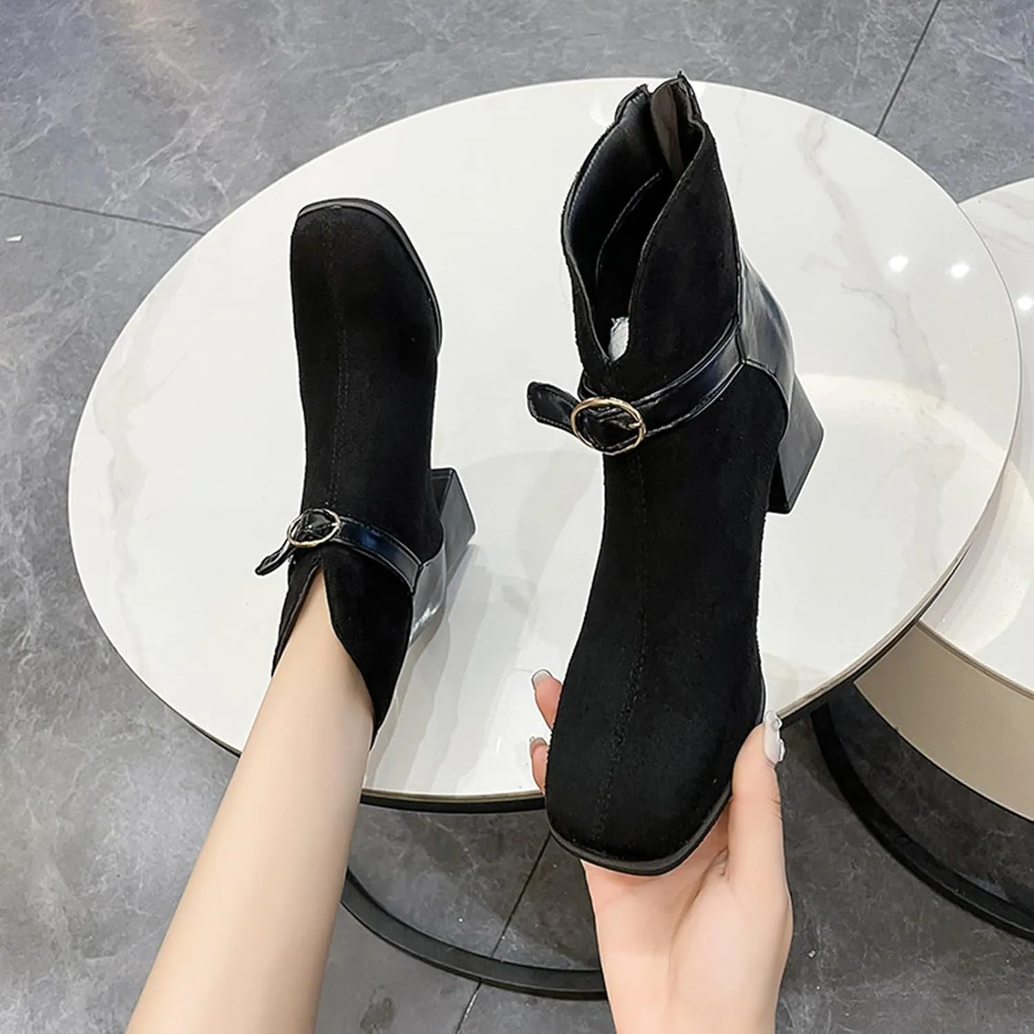 Wedge Ankle Boots Ankle Rubber Boots for Men Womans Cowboy Boots Boot for Women Womens Winter Booties and Ankle Boots White Ankle Cowboy Boots for Women Wide