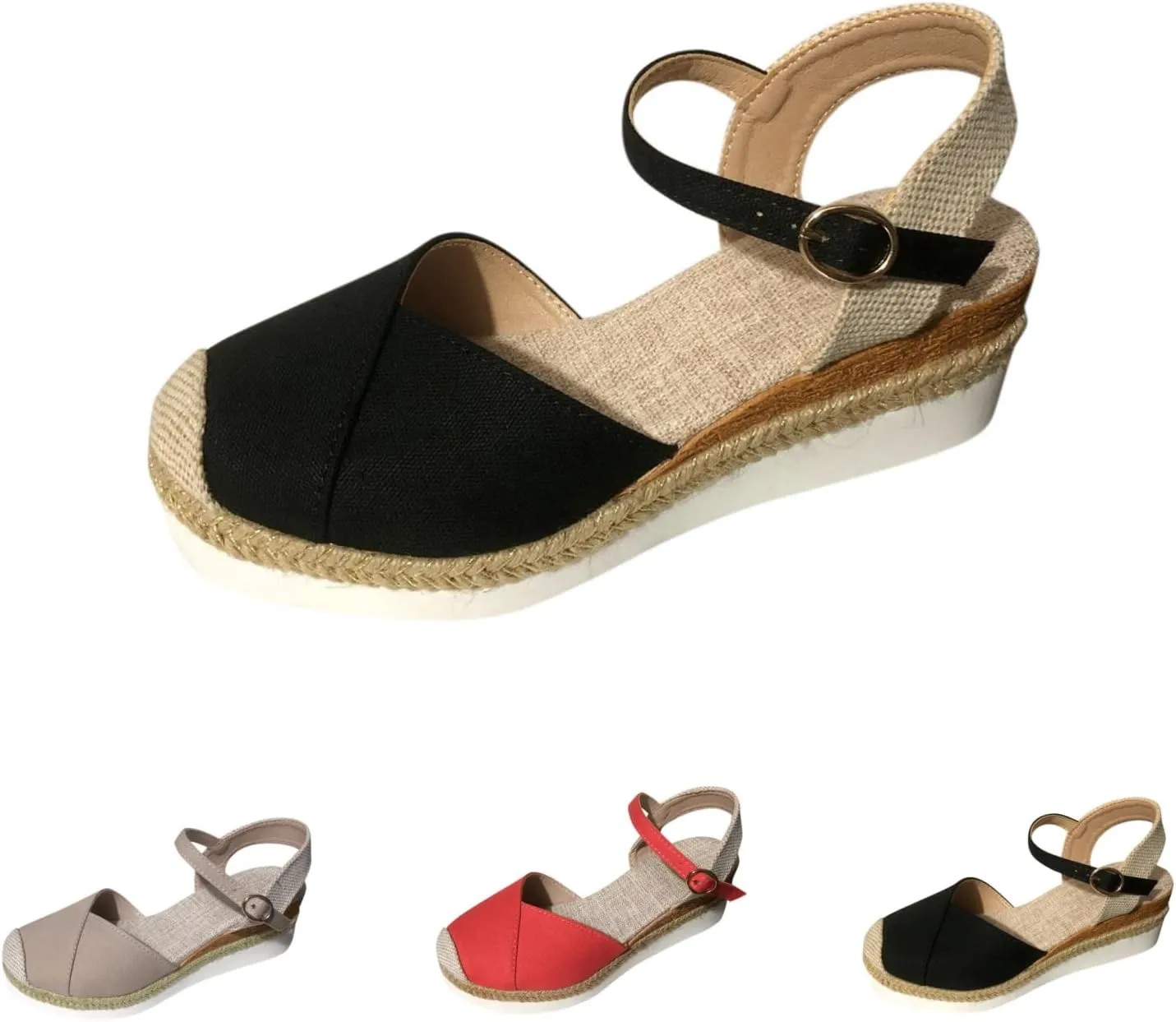 Wedge Sandals for Women Dressy Orthopedic Platform Lightweight Ankle Strap Fashion Strappy Anti-Slip Sandals