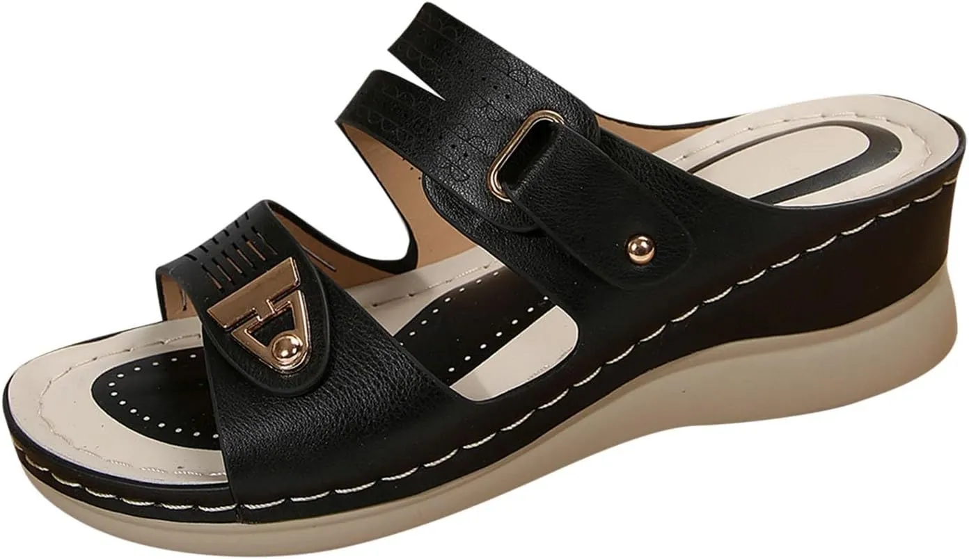 Wedge Sandals Women Dressy Comfortable Orthopedic Sandals Fashion Summer Slip on Slides Casual Walking Wedges 2025
