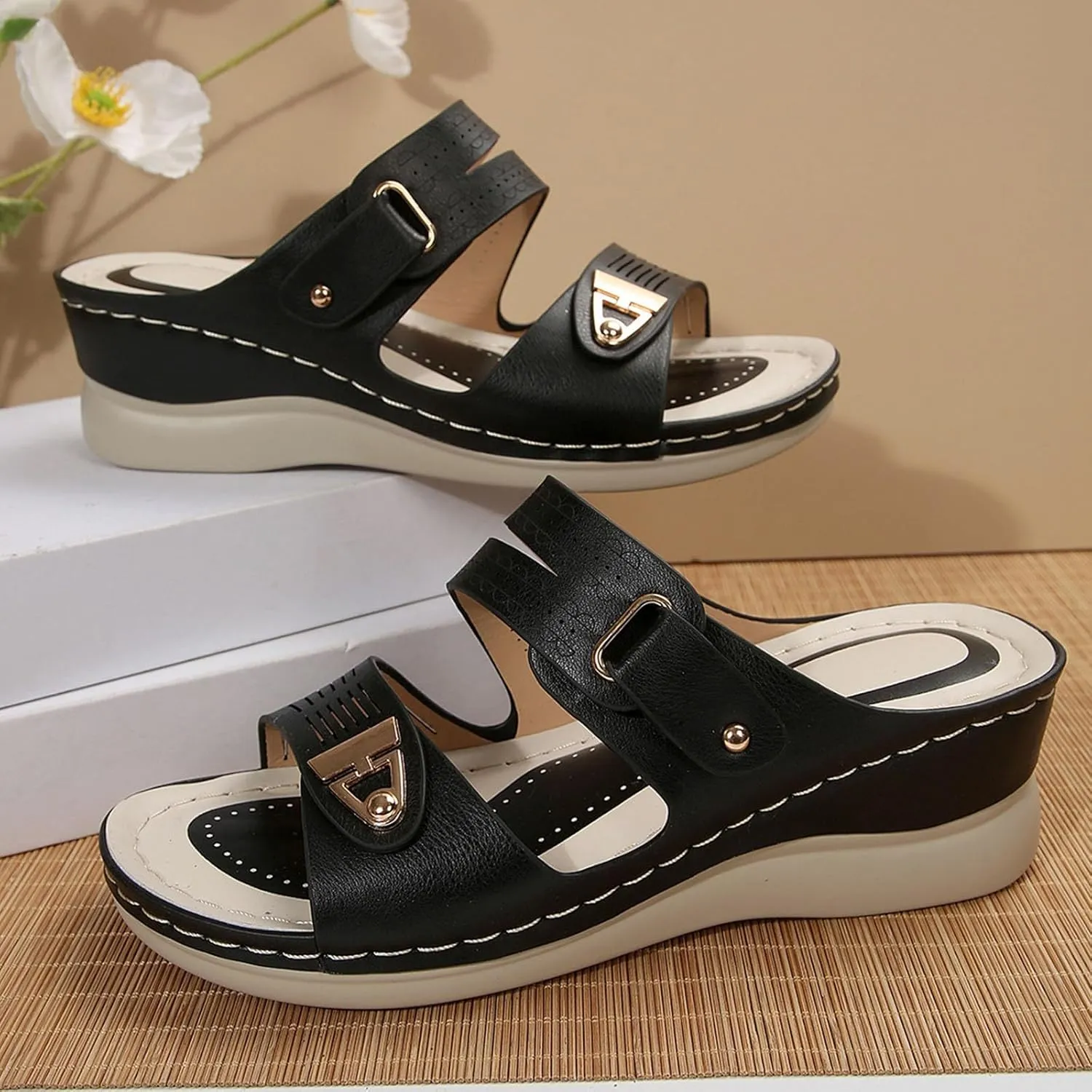Wedge Sandals Women Dressy Comfortable Orthopedic Sandals Fashion Summer Slip on Slides Casual Walking Wedges 2025