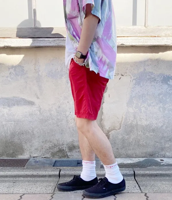 White Mountaineering/WM x Gramicci GARMENT DYED EASY SHORT PANTS (RED)