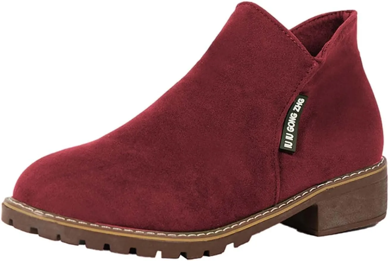 Women Ankle Boots Black Boots Half Boots for Women Womens Plus Size Boots Women'S Leather Ankle Boots Low Heels Zipper Winter Booties White Ankle Boots for Wide Feet
