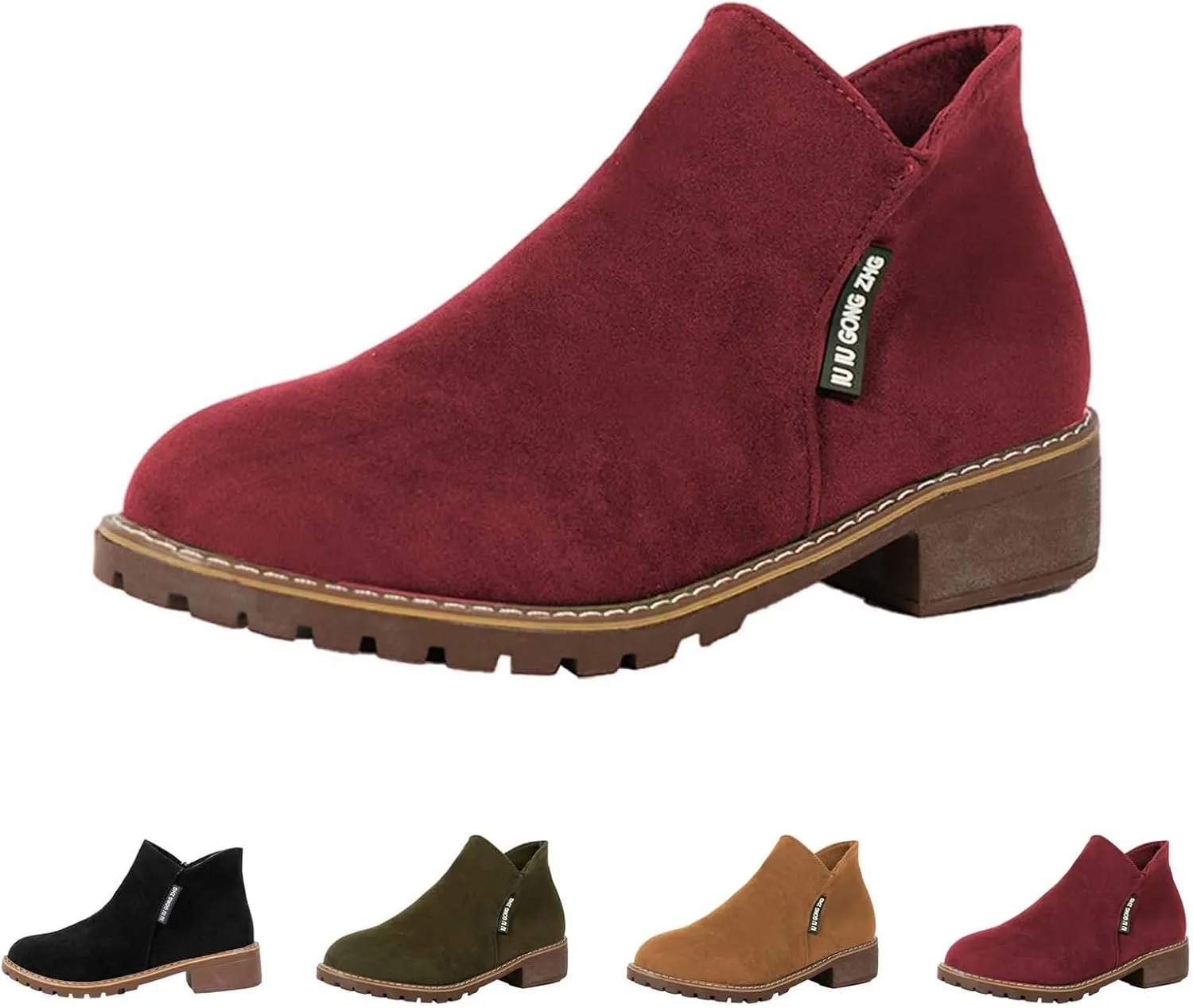 Women Ankle Boots Black Boots Half Boots for Women Womens Plus Size Boots Women'S Leather Ankle Boots Low Heels Zipper Winter Booties White Ankle Boots for Wide Feet