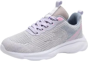 Women Breathable Mesh Tennis Shoes Running Sneaker Lace-Up Walking Shoes Non Slip Workout Shoes for Indoor Outdoor Gym