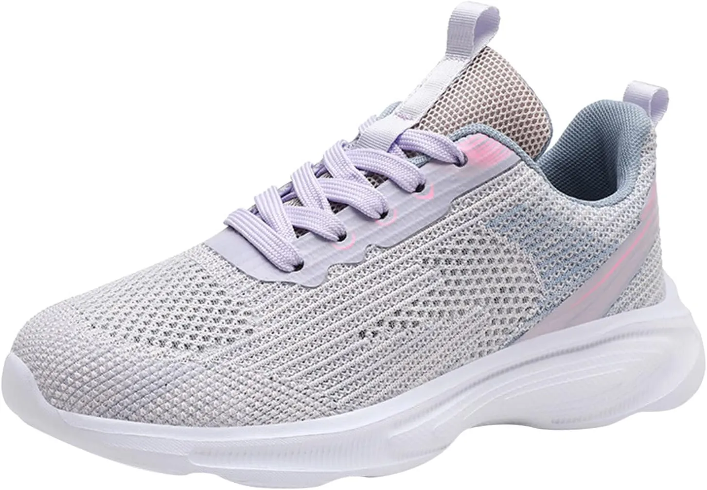 Women Breathable Mesh Tennis Shoes Running Sneaker Lace-Up Walking Shoes Non Slip Workout Shoes for Indoor Outdoor Gym