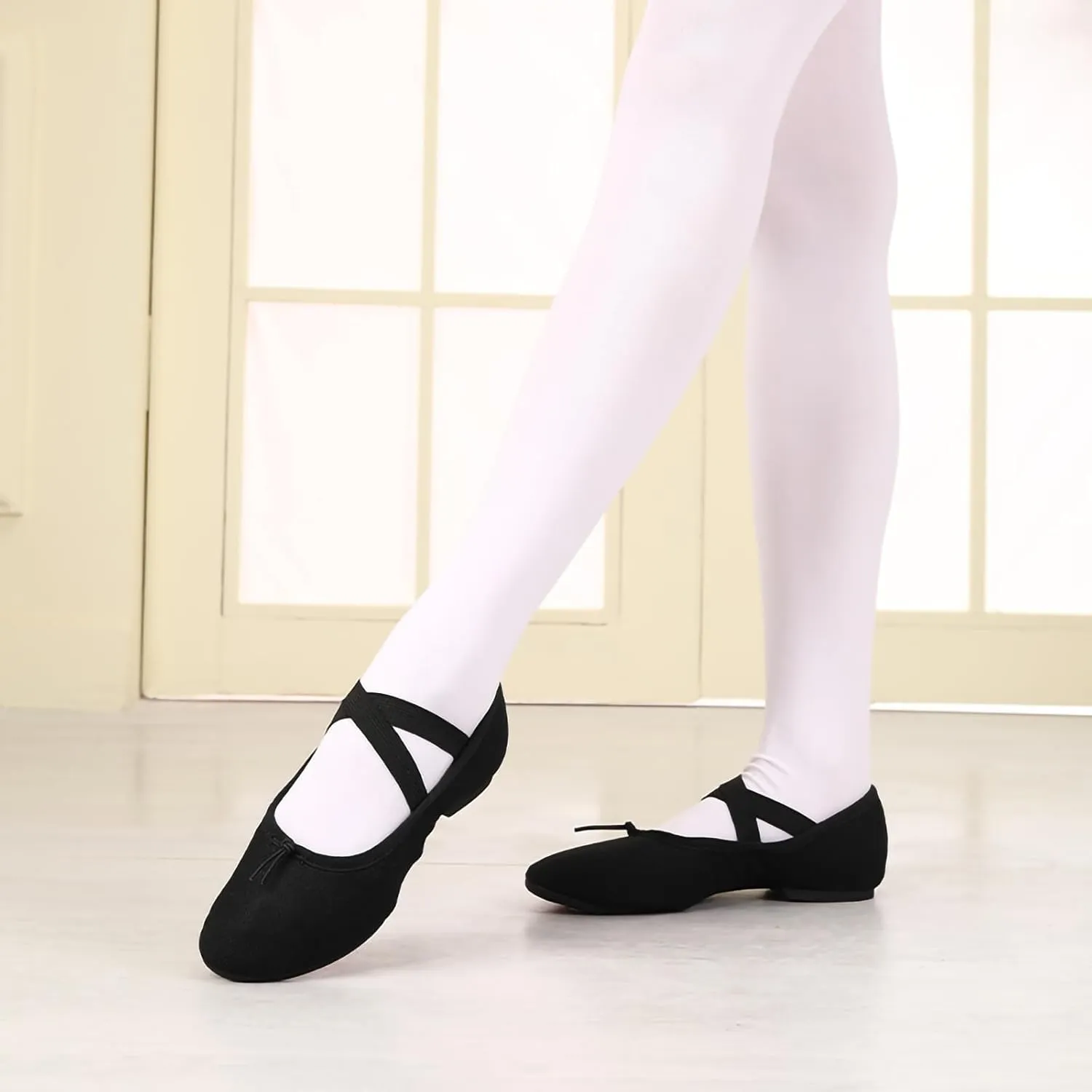 Women Canvas Practice Social Dance Shoes for Beginners Ballroom Dancing Shoes Low Heel