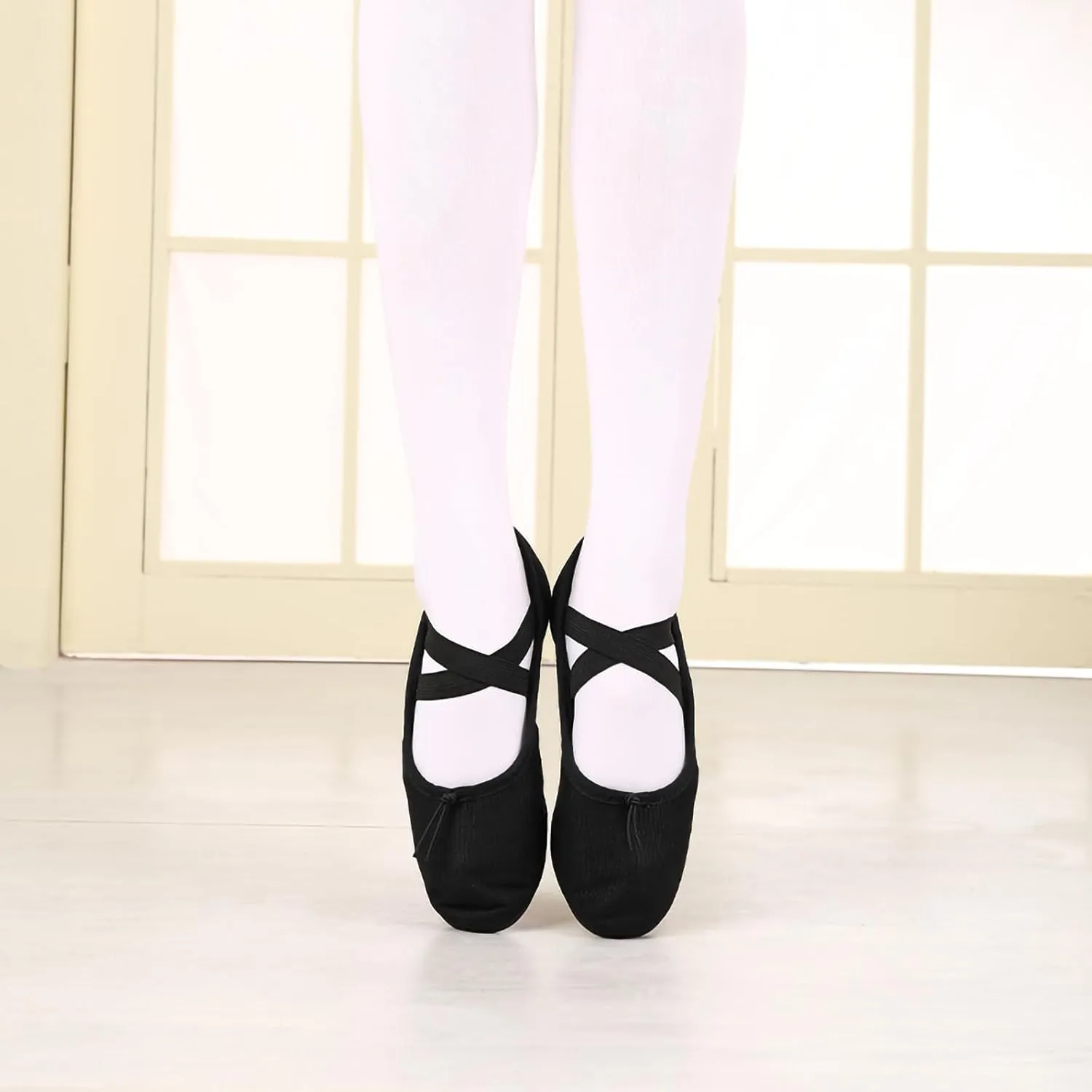 Women Canvas Practice Social Dance Shoes for Beginners Ballroom Dancing Shoes Low Heel