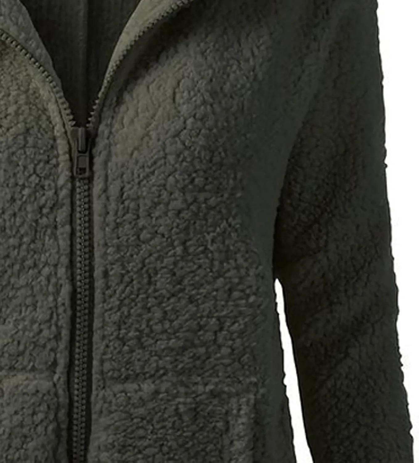 Womens 2023 Winter Long Sleeve Sherpa Jackets Warm Fuzzy Fleece Full Zip Hoodie Coats Plus Size Outerwear with Pockets