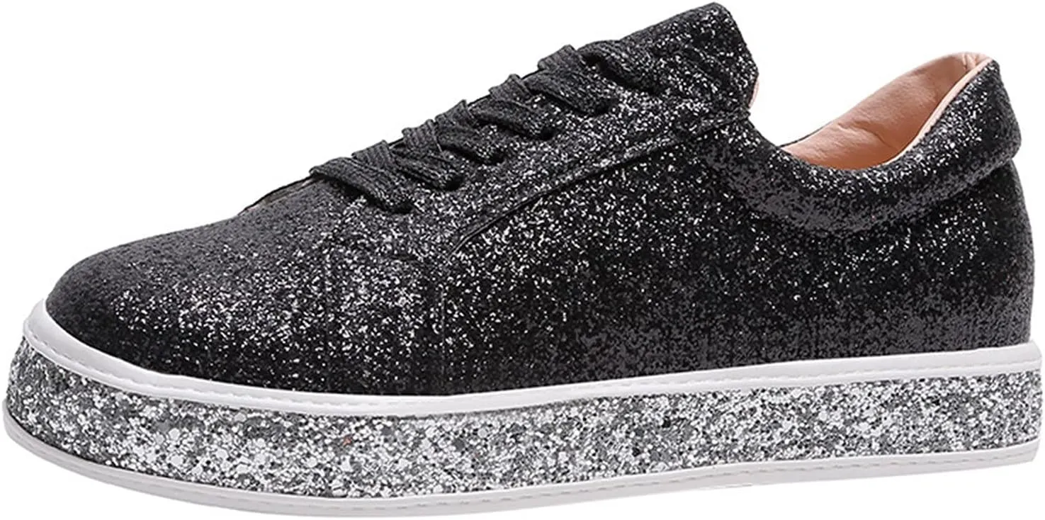 Womens All Black Platform Sneakers Walking Shoes Women Comfort Travel Sneakers Slip Ons for Women Black and Pink Womens Fashion Sneakers Size 10.5 Zapatos para Mujeres