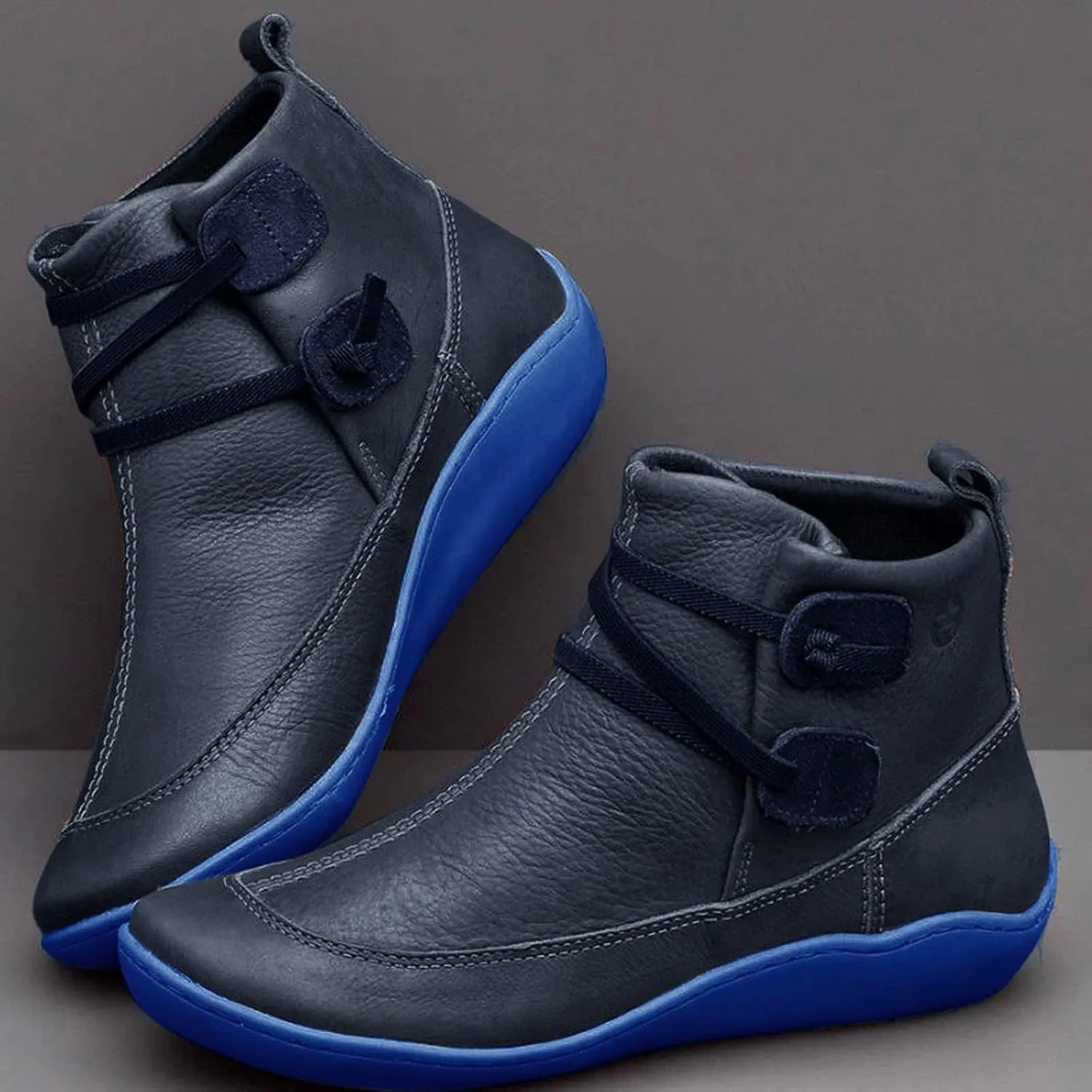 Women's Ankle Boots Ankle Rubber Boots for Women Botas Elegantes Para Mujer Black Boots Womens Black Ankle Boots for Women Comfort Ankle Boot for Sprained Ankle