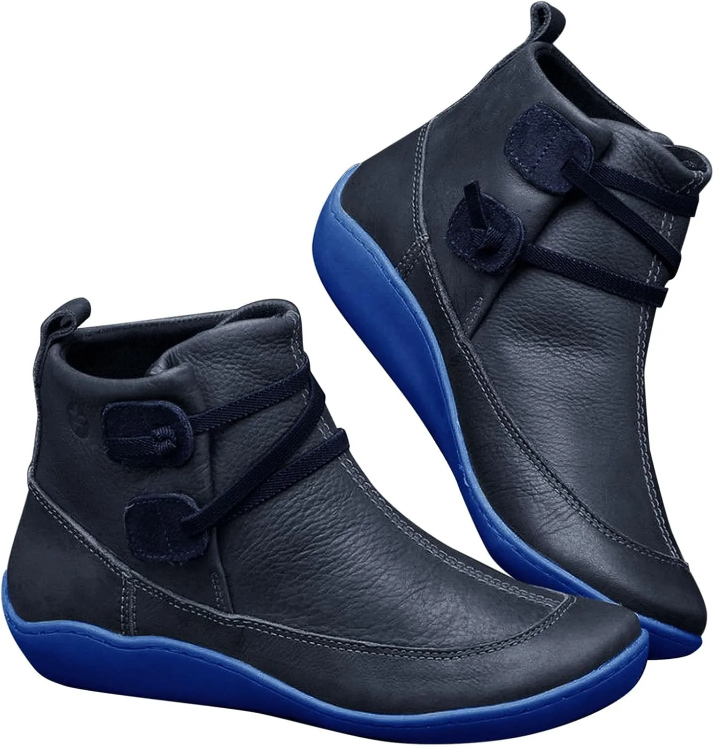 Women's Ankle Boots Ankle Rubber Boots for Women Botas Elegantes Para Mujer Black Boots Womens Black Ankle Boots for Women Comfort Ankle Boot for Sprained Ankle