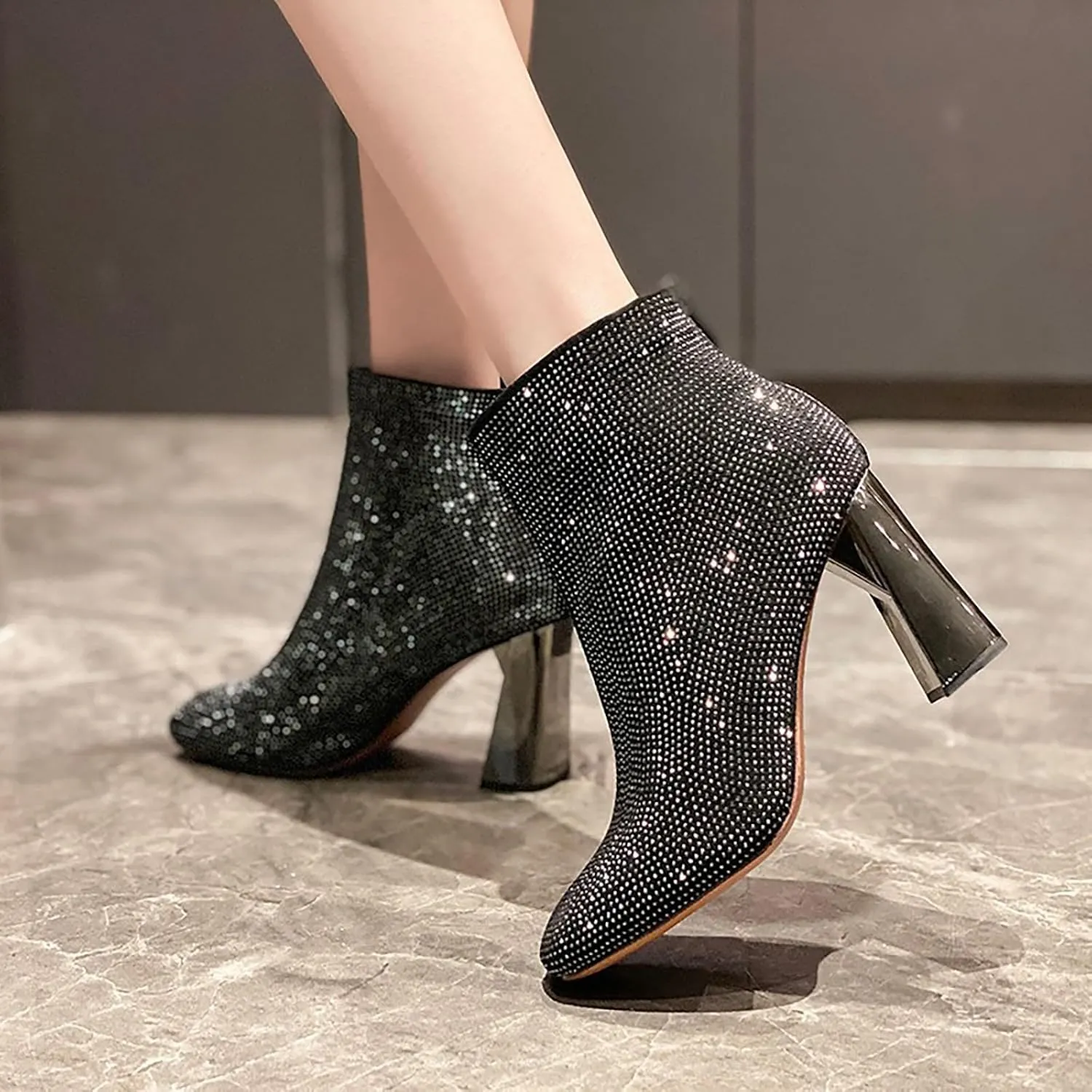 Womens Black Booties Brown Boots for Women Ladies Western Wear Womens Brown Leather Black Ankle Boots Men Size 14 Pointed toes Black Ankle Slim Heels Boots