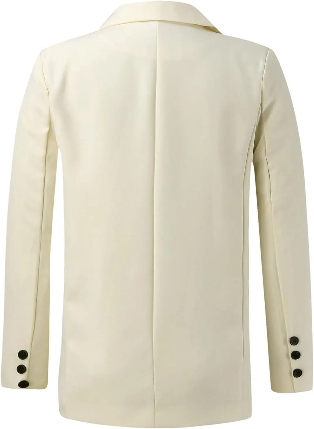 Women's Blazer Jackets Suit 2024 Long Sleeve Open Front with Button Suit Jacket Pockets Work Coat for Business Office