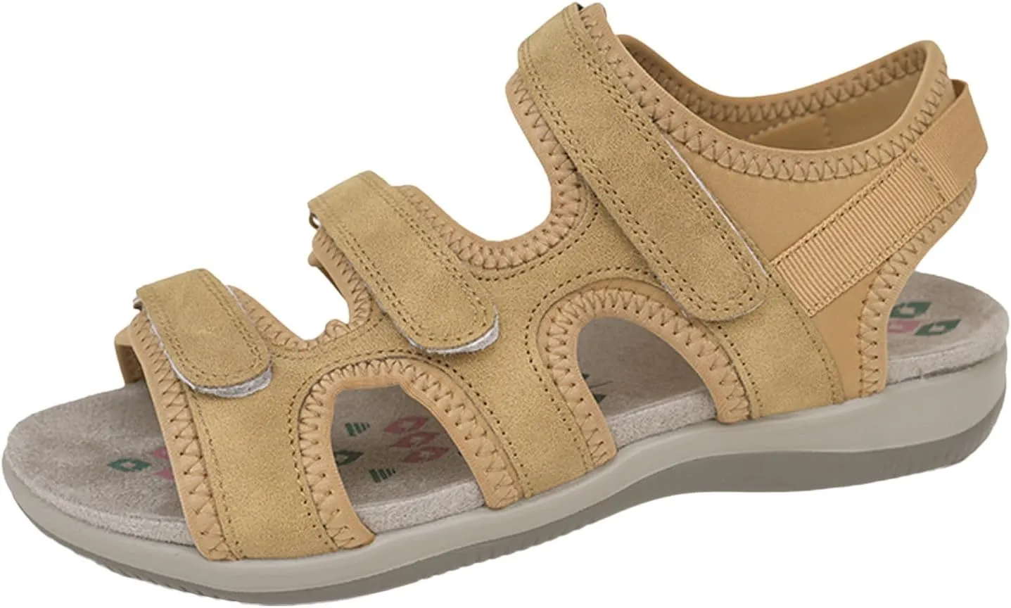Women's Orthopedic Wide Sandals Strappy Arch Support Flat Sandals Dressy Summer Comfortable Platform Wedge Sandals Shoes