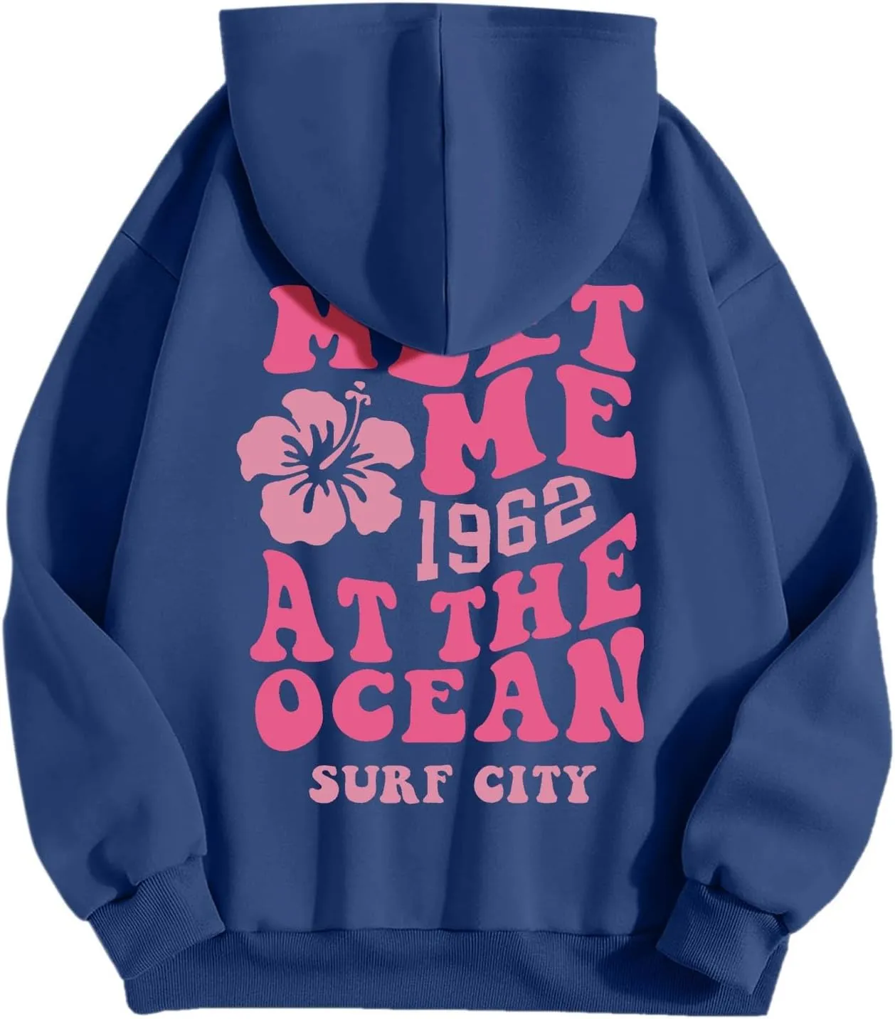Women's Oversized Cute Hoodies Preppy Y2K Graphic Long Sleeved Sweatshirt for Teen Girls Pullover Tops with Pockets