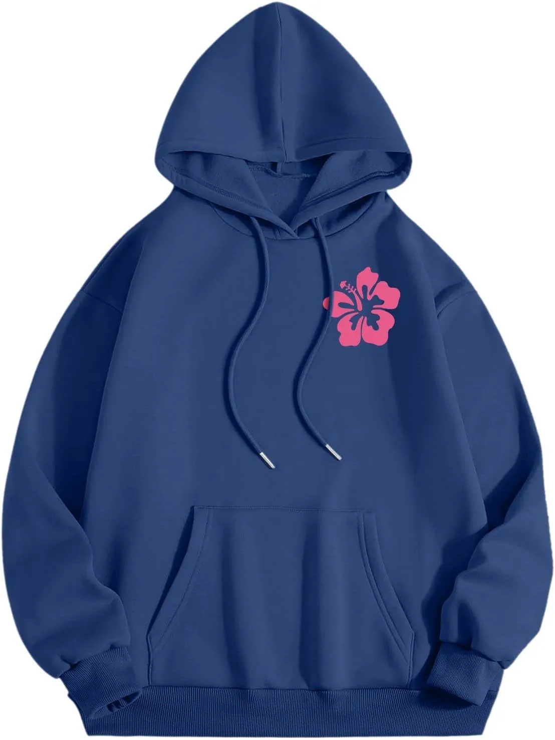 Women's Oversized Cute Hoodies Preppy Y2K Graphic Long Sleeved Sweatshirt for Teen Girls Pullover Tops with Pockets
