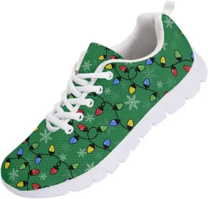 Women's Running Shoes Lightweight Non Slip Sports Tennis Shoes Breathable Mesh Athletic Sneakers Walking Shoe White Sole US 5-12