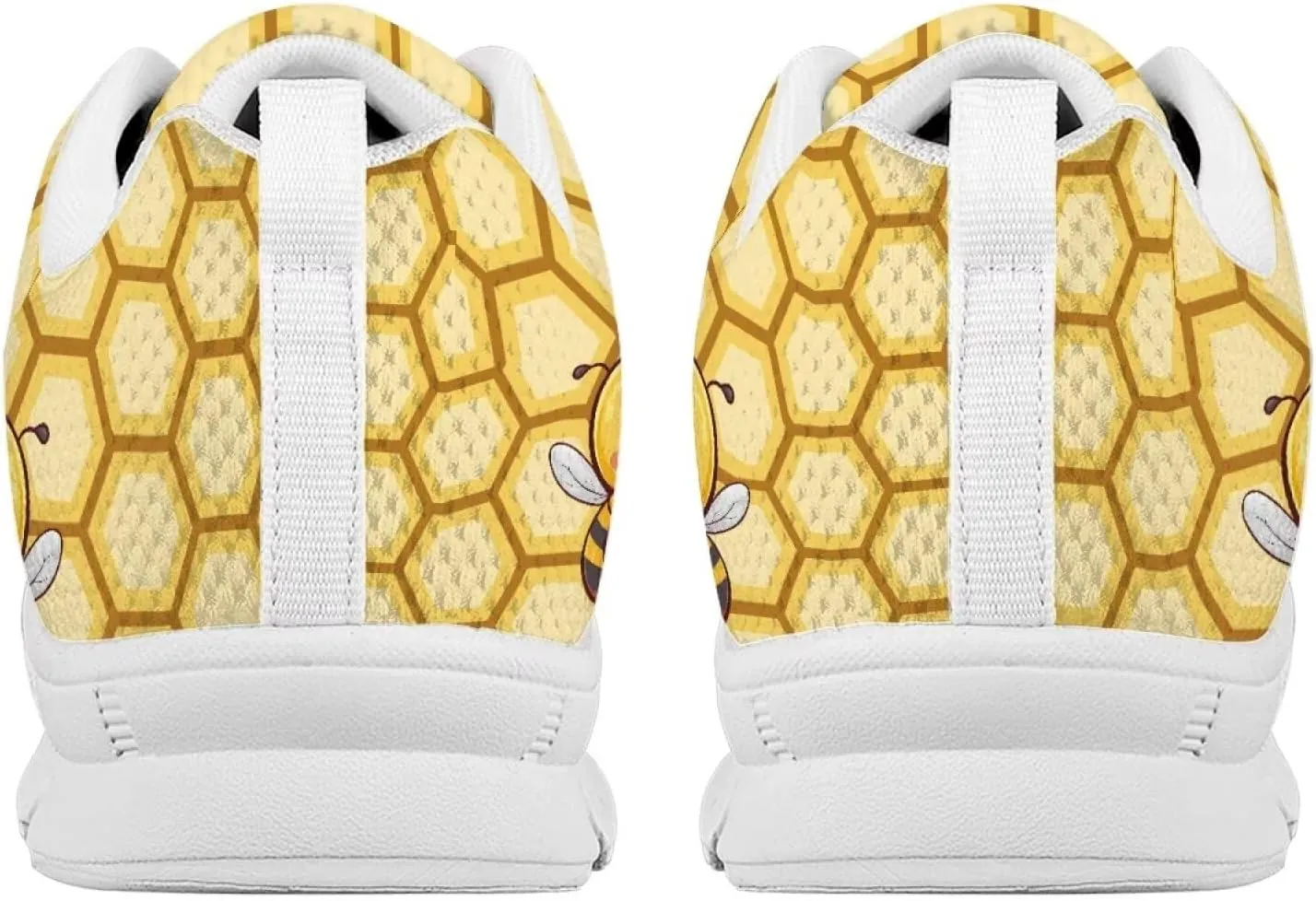 Women's Running Shoes Lightweight Non Slip Sports Tennis Shoes Breathable Mesh Athletic Sneakers Walking Shoe White Sole US 5-12