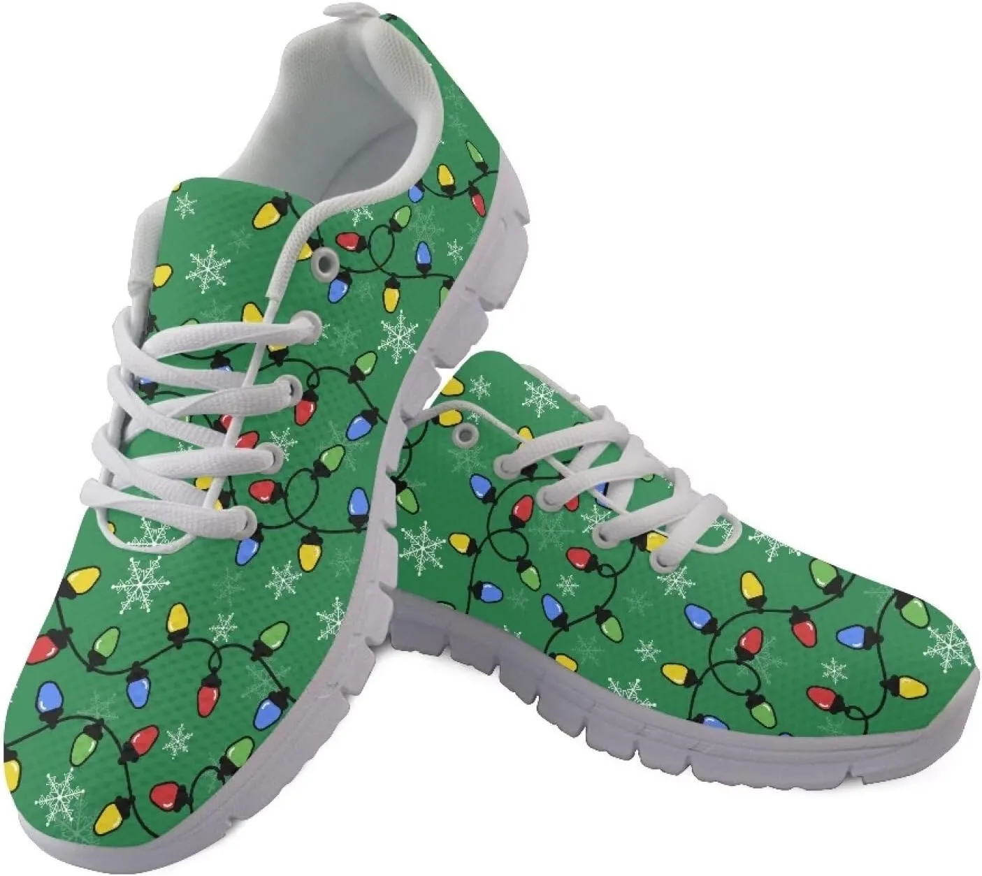 Women's Running Shoes Lightweight Non Slip Sports Tennis Shoes Breathable Mesh Athletic Sneakers Walking Shoe White Sole US 5-12
