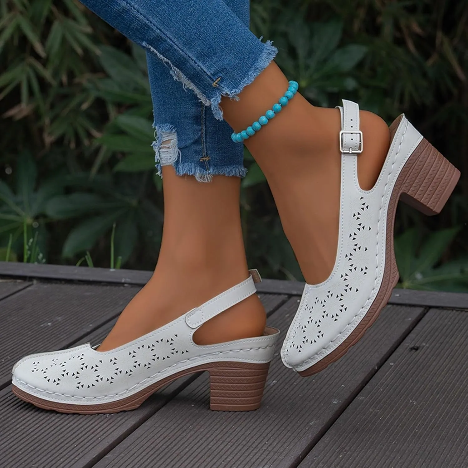 Women's Sandals Closed Round Toe Sandal Casual High Heel Sandal Comfortable Fashion Dressy Shoes 2025