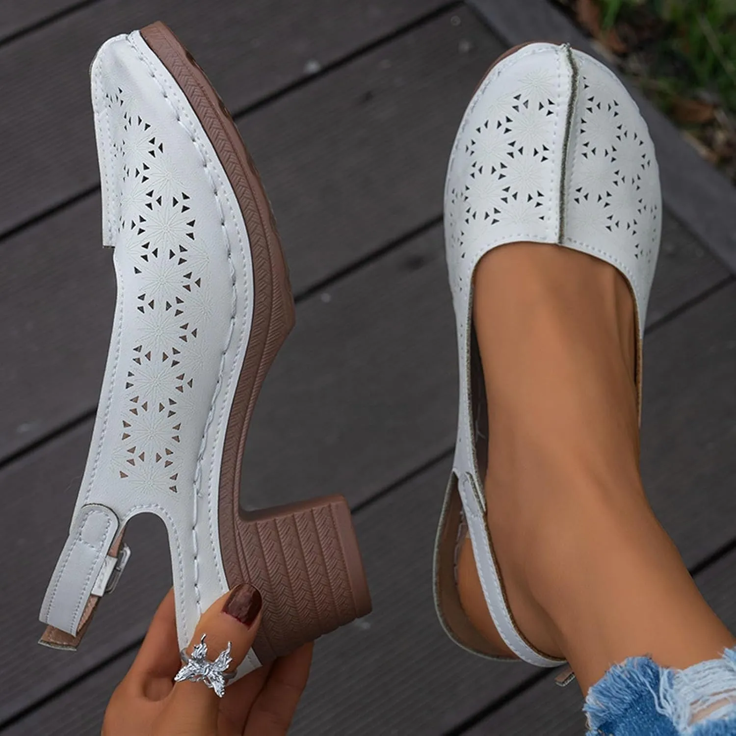 Women's Sandals Closed Round Toe Sandal Casual High Heel Sandal Comfortable Fashion Dressy Shoes 2025