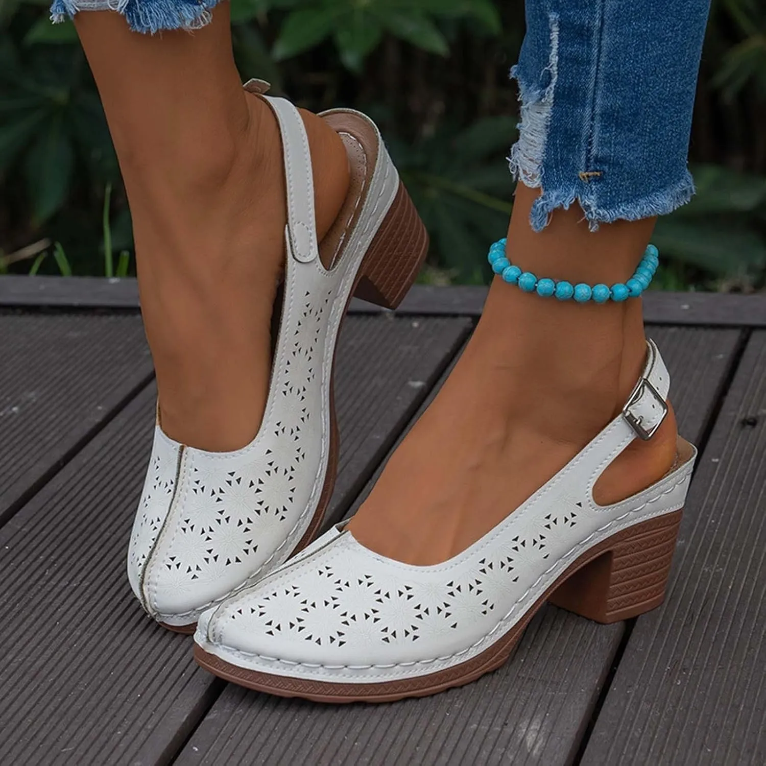 Women's Sandals Closed Round Toe Sandal Casual High Heel Sandal Comfortable Fashion Dressy Shoes 2025