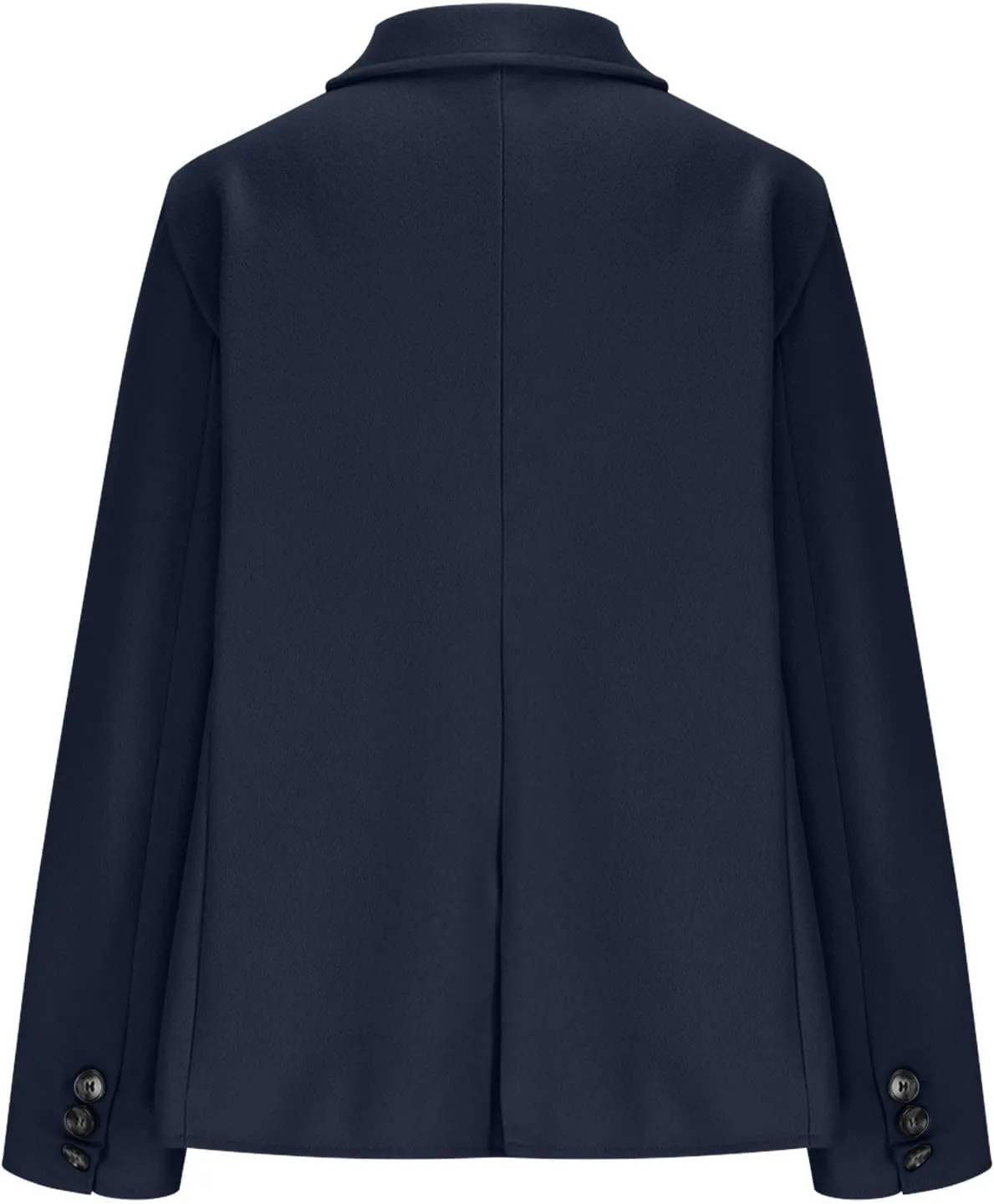 Women's Woolen Suit Jackets Plus Size Fashion Notch Lapel Long Sleeves Trench Coat Winter Warm Blazer Windbreaker