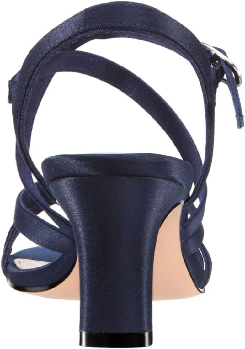 XYD Prom Strappy Open Toe Summer Sandals Low heel Slingbacks Ankle Strap Casual Shoes for Women
