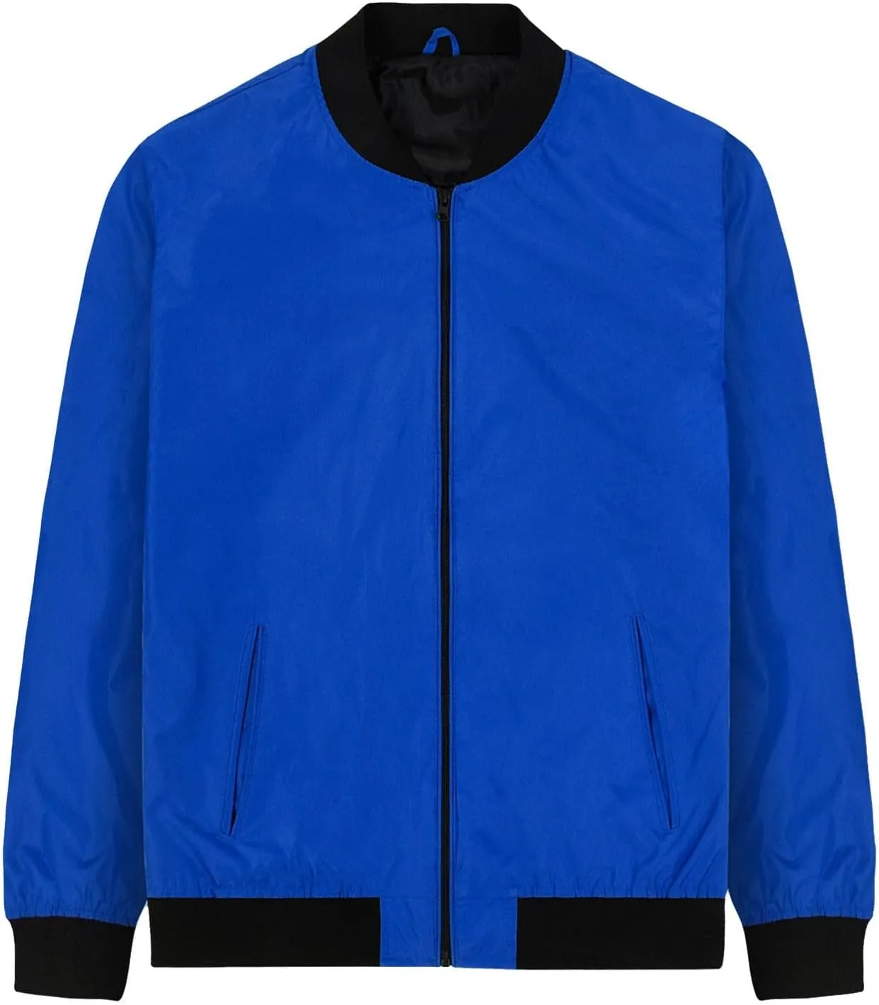 ZYXTIM Men's 2024 Spring Summer Casual Bomber Jacket Front Zipper Lightweight Solid Fashion Sportswear Jacket Windbreaker